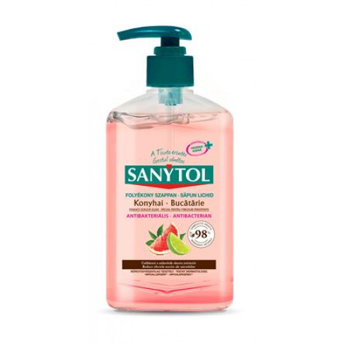 Antibakteriális folyékony szappan 250ml Sanytol Konyhai