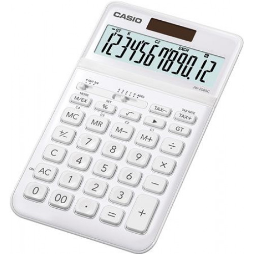 Számológép asztali 12 számjegy Casio JW 200SC fehér