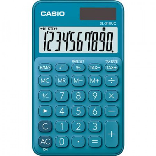 Zsebszámológép 10 számjegy Casio SL 310 kék