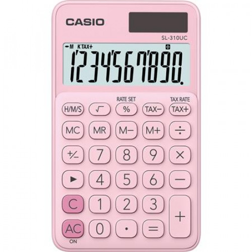 Zsebszámológép 10 számjegy Casio SL 310K világos rózsaszín