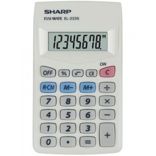 Zsebszámológép 8 számjegy Sharp EL-233S