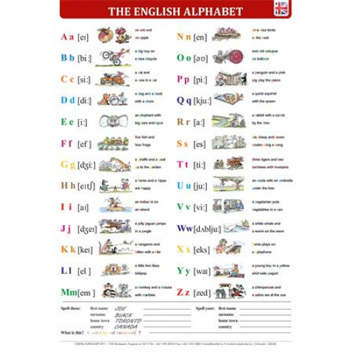 Könyökalátét kétoldalas A3 Stiefel The English Alphabet/Great-Britain