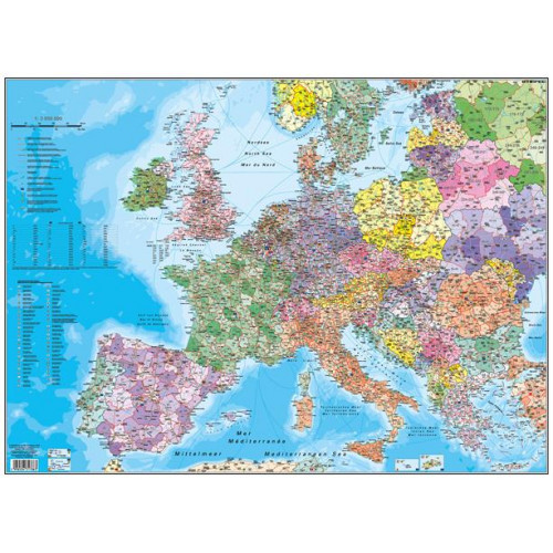 Könyökalátét 66x45cm Stiefel Európa irányítószámos térképe