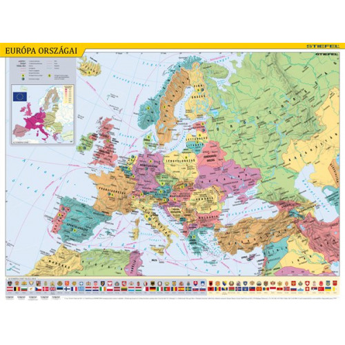 Könyökalátét kétoldalas Stiefel Európa országai/Európa gyerektérkép