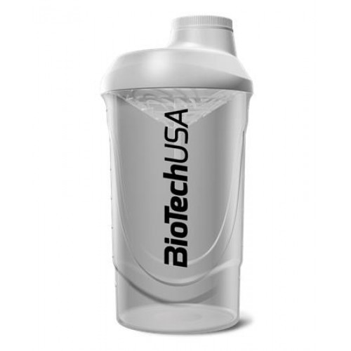 Keverőpalack 600ml Biotech Usa Wave Shaker átlátszó