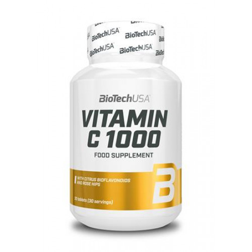 Étrend-kiegészítő tabletta 30 tabletta 1000mg C-vitaminnal Biotech Usa