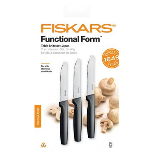 Késkészlet asztali 12cm Fiskars Functional Form fekete