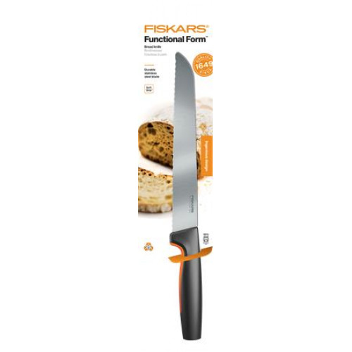 Kenyérvágókés 21cm Fiskars Functional Form fekete