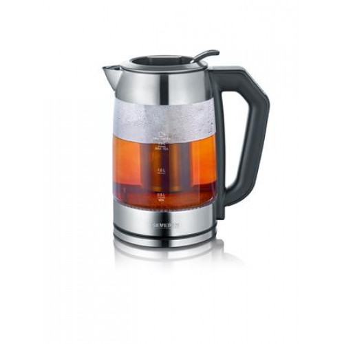 Tea-és vízforraló 1,7l üveg digitális Severin