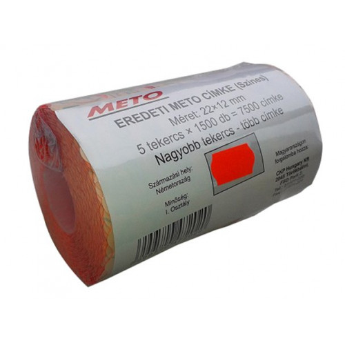 Meto Árazógépszalag 22x12mmpiros