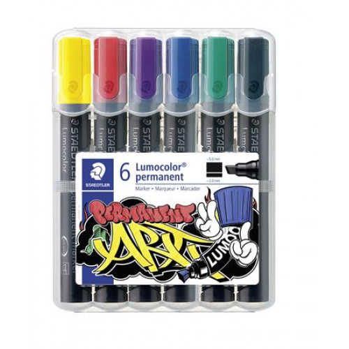 Alkoholos marker készlet 2-5mm Staedtler 350 6 különböző szín