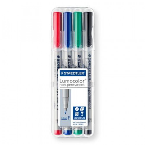 Alkoholmentes marker készlet OHP 0,6mm Staedtler 316 F 4 különböző szín