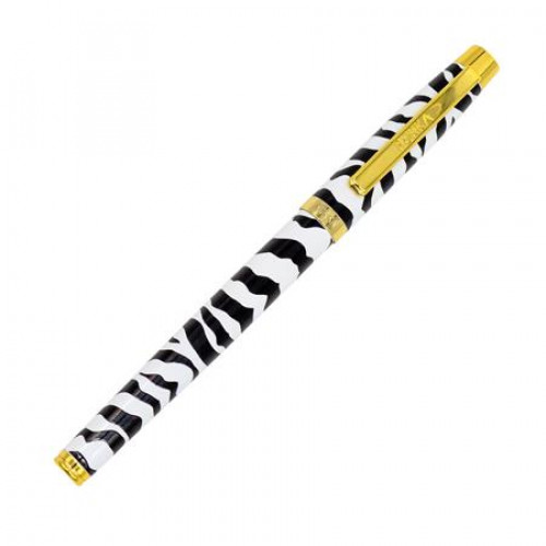 Golyóstoll 0,7 mm kupakos Pukka Pad Wild Premium Zebra fekete