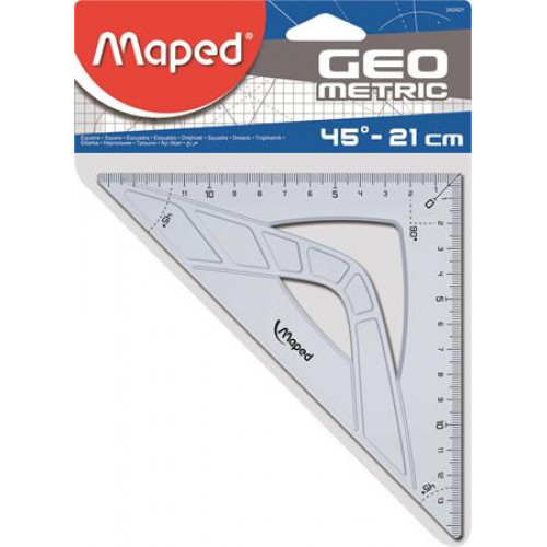 Háromszög vonalzó műanyag 45 21cm Maped Geometric