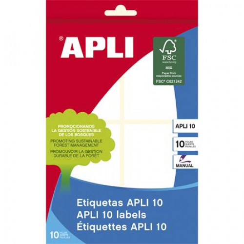 Etikett 50x70mm kézzel írható kerekített sarkú Apli 40 etikett/csomag
