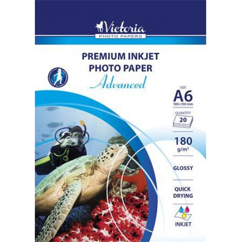 Fotópapír tintasugaras A6 180g fényes Victoria Advanced