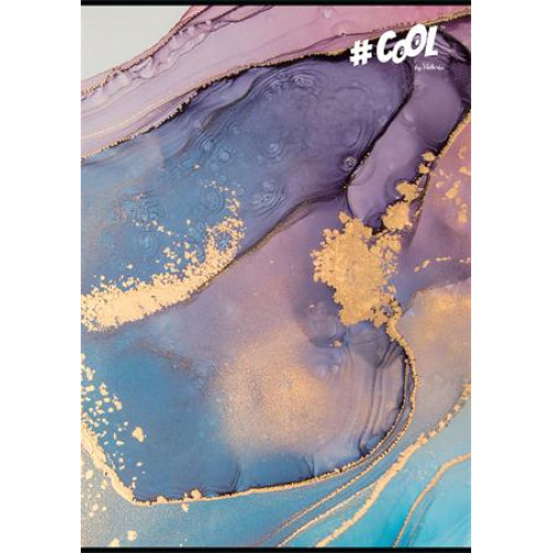 Füzet tűzött A4 kockás 96 lap Cool By Victoria Fluid art