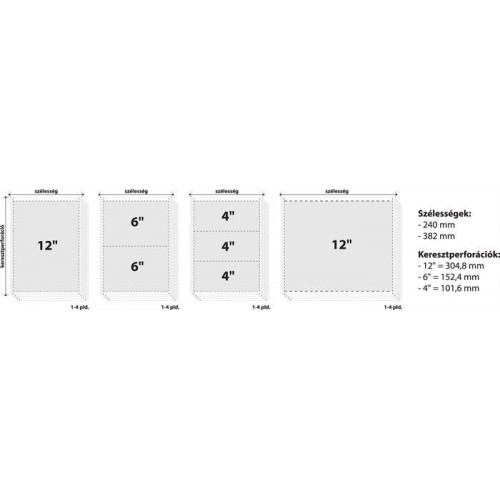 Leporelló 240mm 12 4 példány oldalszámozott