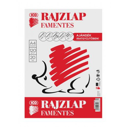 Rajzlap famentes A4 120g/m2 Ico Süni