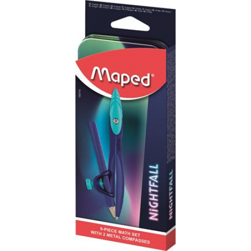 Körző készlet 9 darabos Maped Nightfall