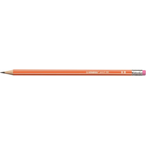 Grafitceruza radírral HB hatszögletű Stabilo Pencil 160 narancs