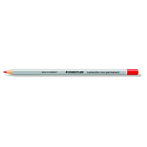 Színes ceruza hatszögletű mindenre író lemosható (omnichrom) Staedtler Lumocolor 108 piros