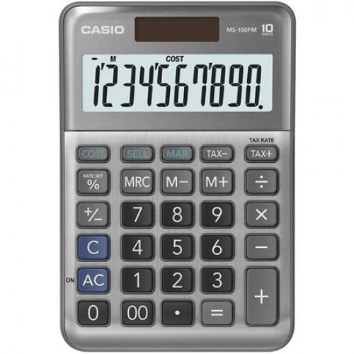 Számológép asztali 10 számjegy Casio MS-100 FM szürke