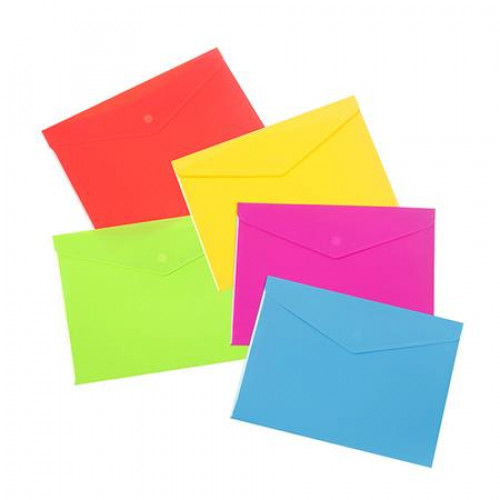 Irattartó tasak A3 PP tépőzáras 2 zseb Viquel Happy Fluo vegyes színek