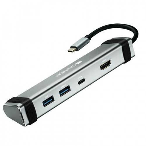 USB elosztó-HUB/dokkoló USB-C/USB 3.0/HDMI Canyon DS-3