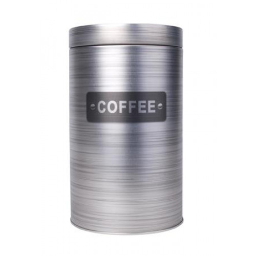 Kávétartó doboz fémhenger mintás 11x18 cm