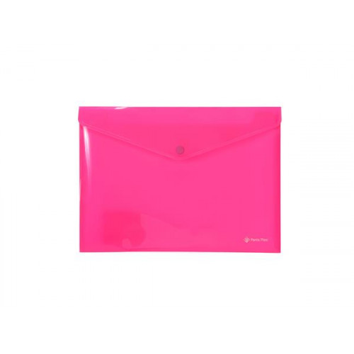 Irattartó tasak A4 PP patentos Panta Plast neon pink